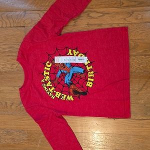 JUMPING BEANS TODDLER BOYS RED SPIDERMAN LONG SLEEVE TEE SIZE 3T